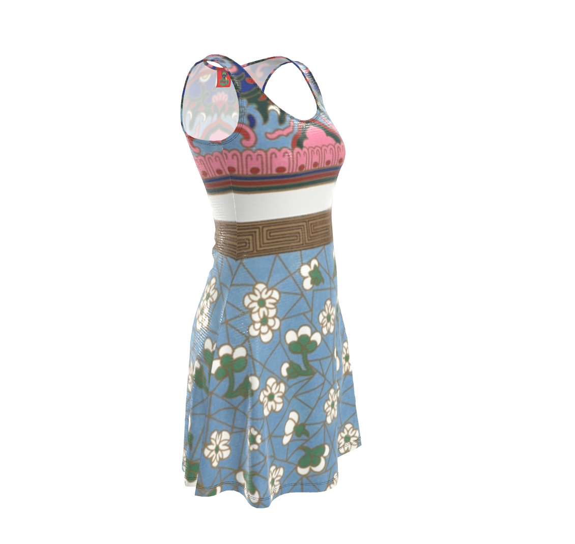 Art Nouveau Skater Dress with Vintage Art Print