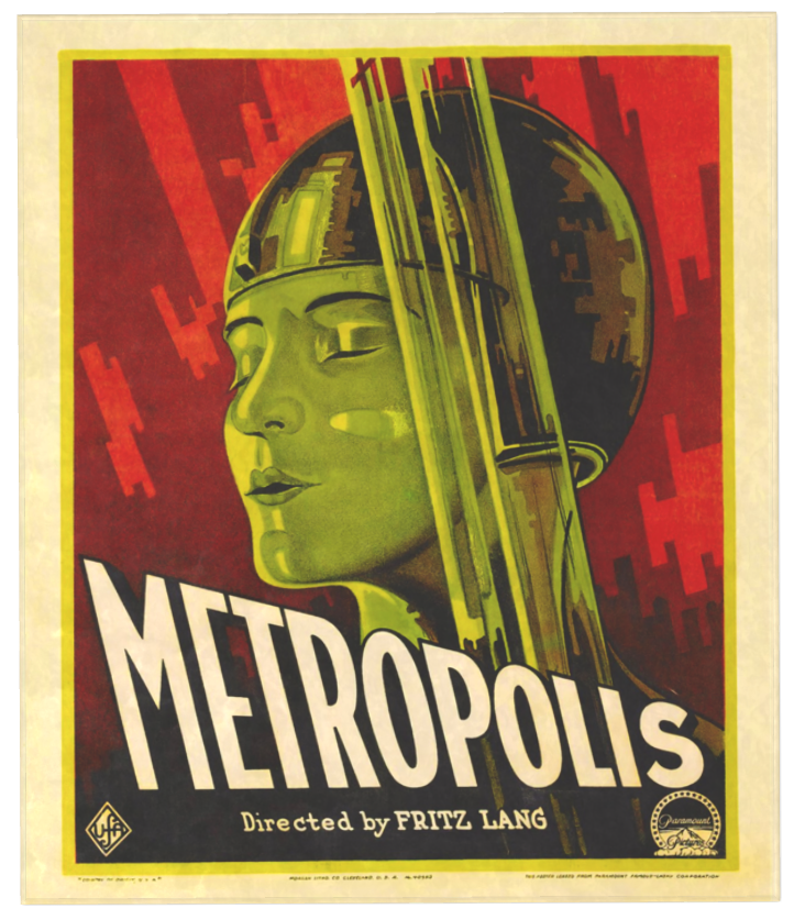 Classic Art Deco Sci Fi &quot;Metropolis&quot; Velvet Shimmer Rug