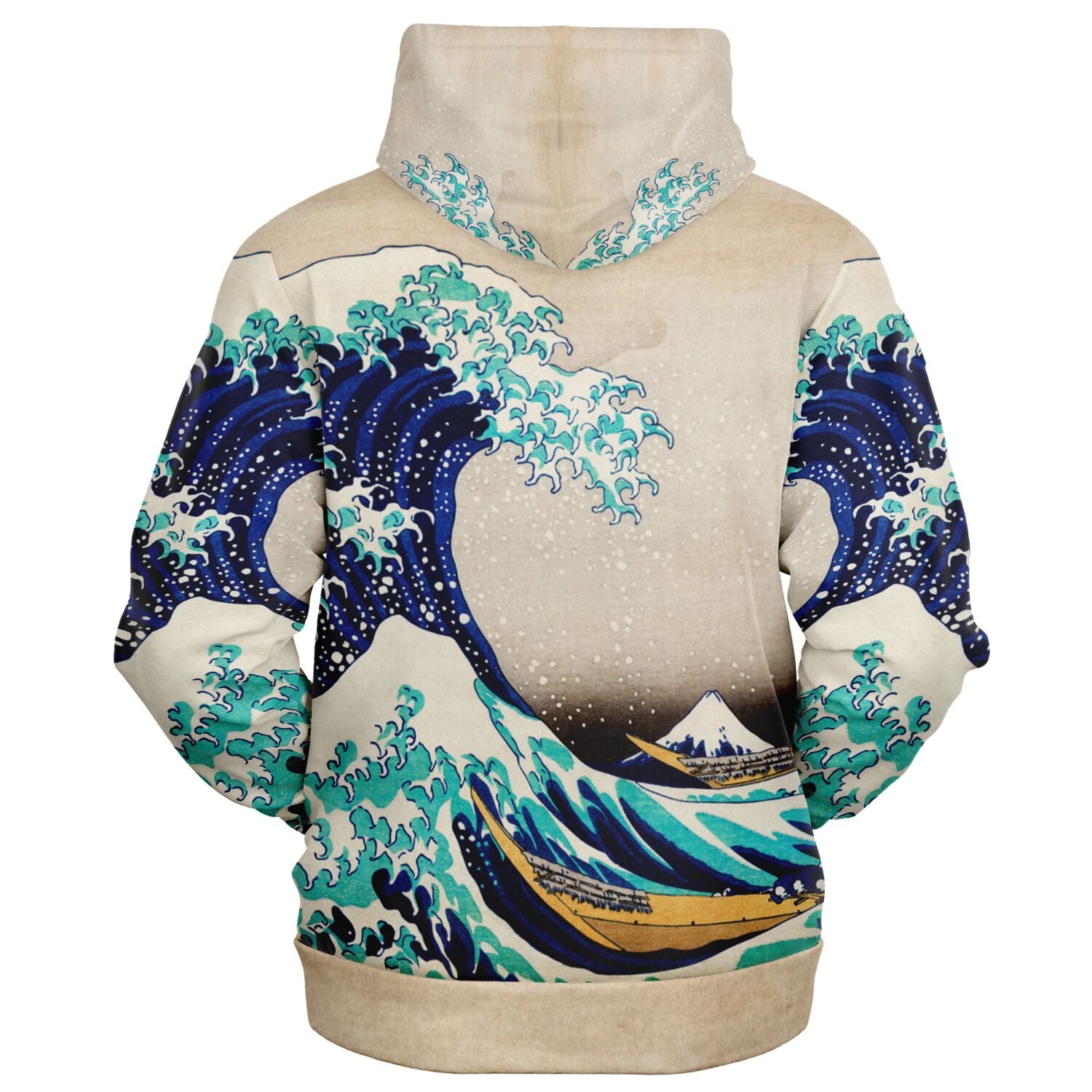 HAKUJI　Hand-painted print rib Long-sleeve PieceRelax - HN1278 - Puzzle Canvas - Hokusai - The Great