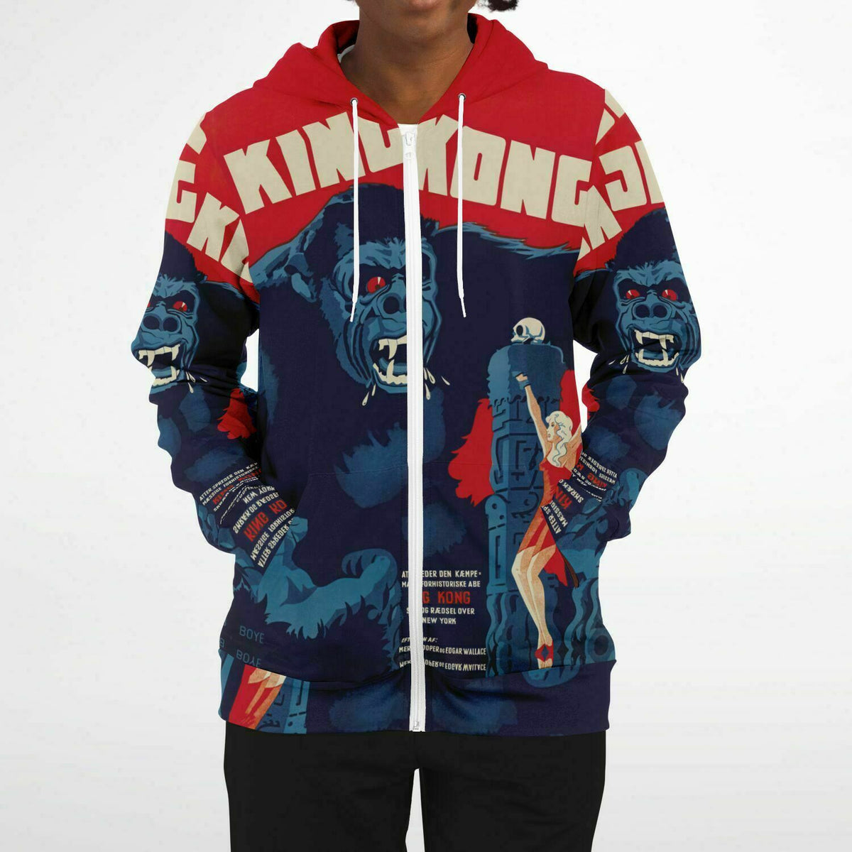 Vintage King Kong Zip-Up Hoodie
