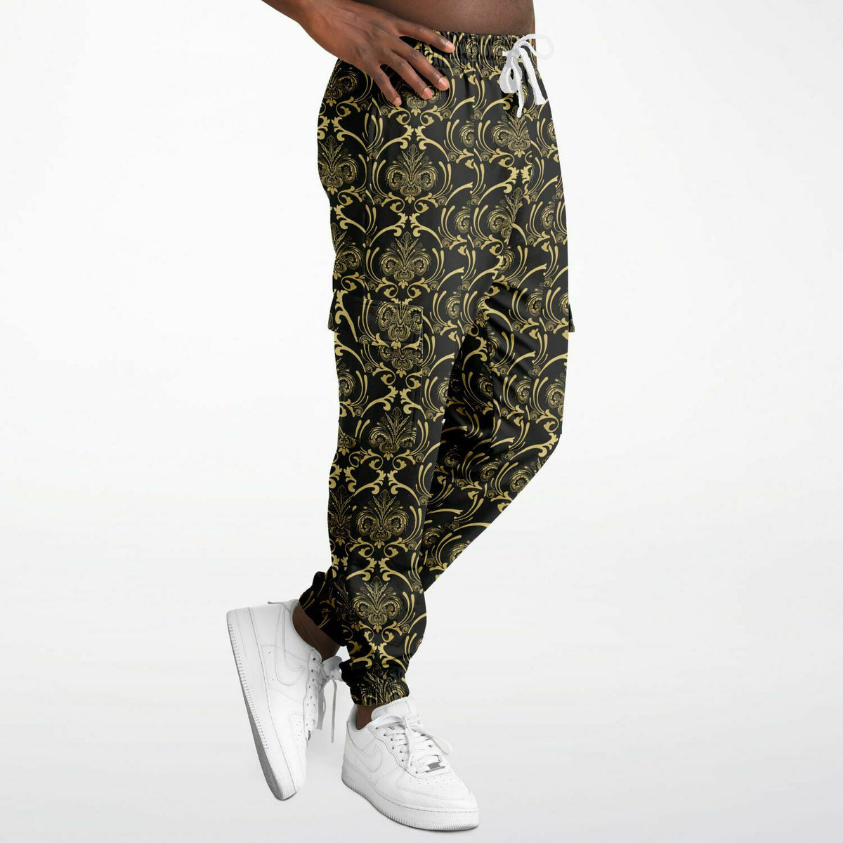Art Deco Athletic Cargo Sweatpants - AOP