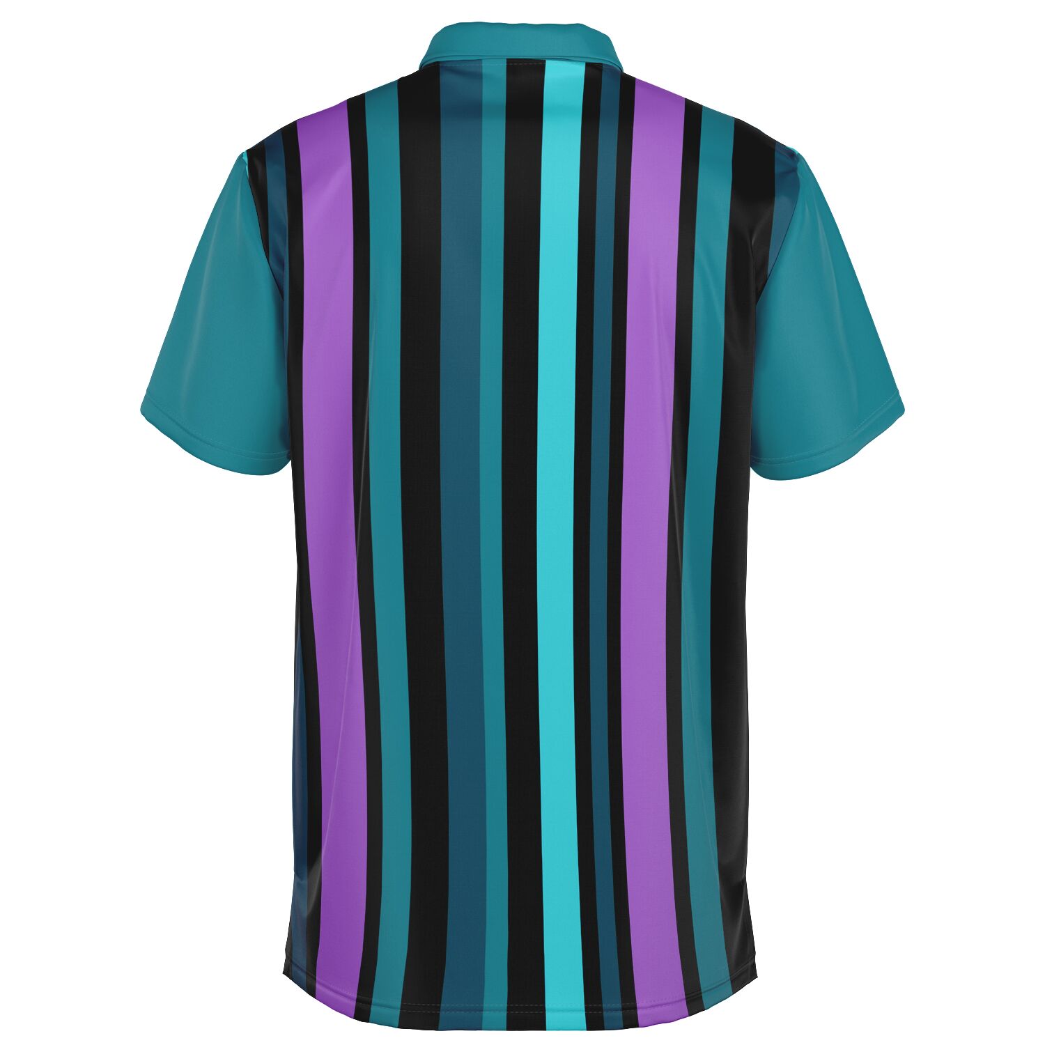 Retro Pinstripe Performance Golf Polo, Purple Pinstripe, Stylish Golf Polo