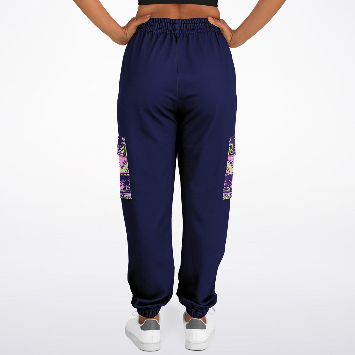 Cargo Sweatpants - AOP Purple Nordic Pockets