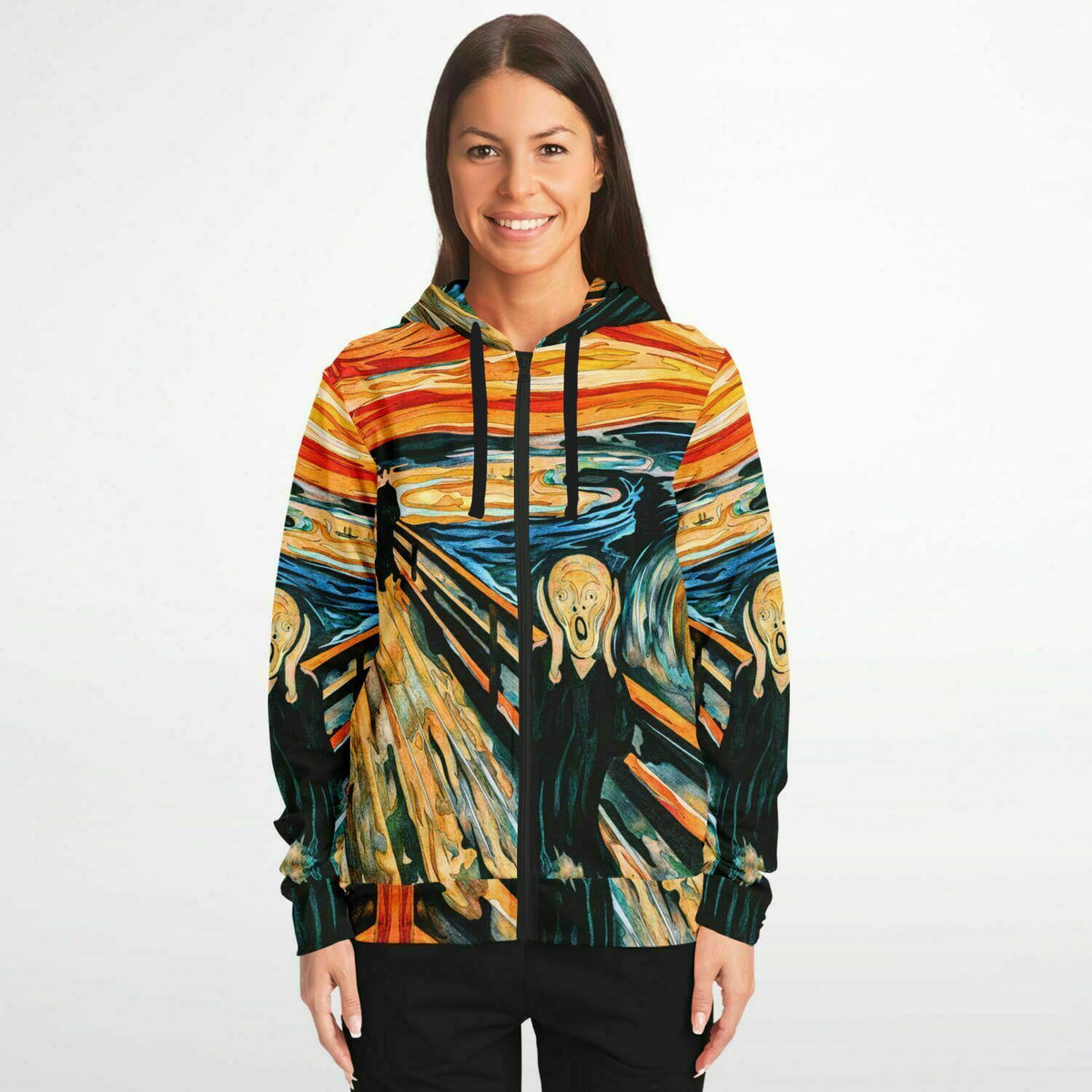 Art Print Hoodie &quot;The Scream&quot; by Edvard Munch