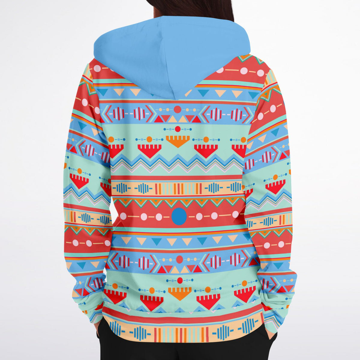 Aztec Pattern Zip Up Hoodie Heavyweight 300GSM