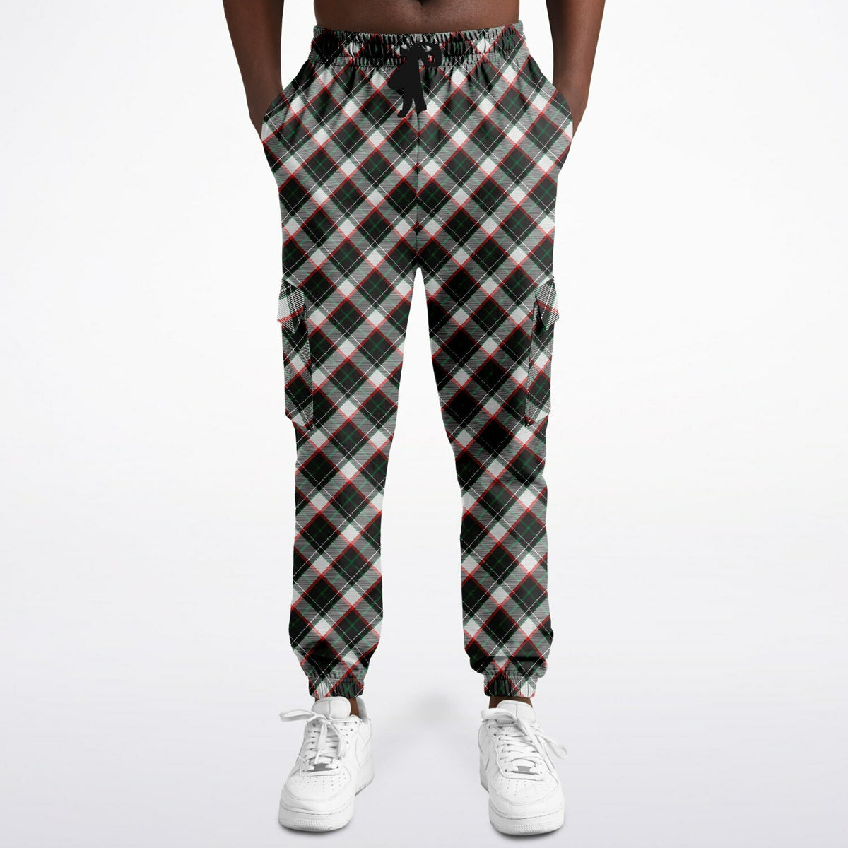 90s style Plaid Cargo Joggers