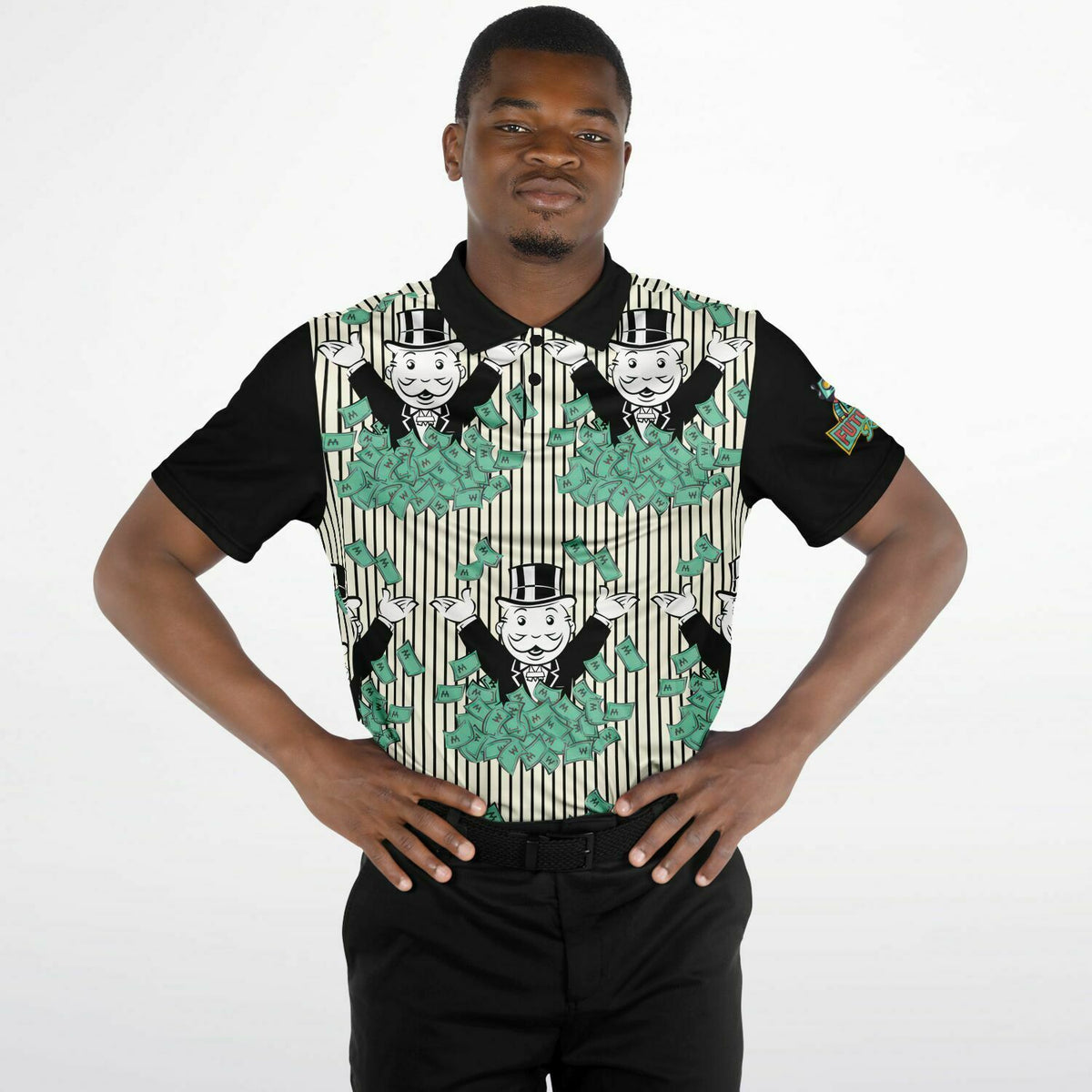 Performance Golf Polo, Dollar Bills, Sweat wicking Custom Polo