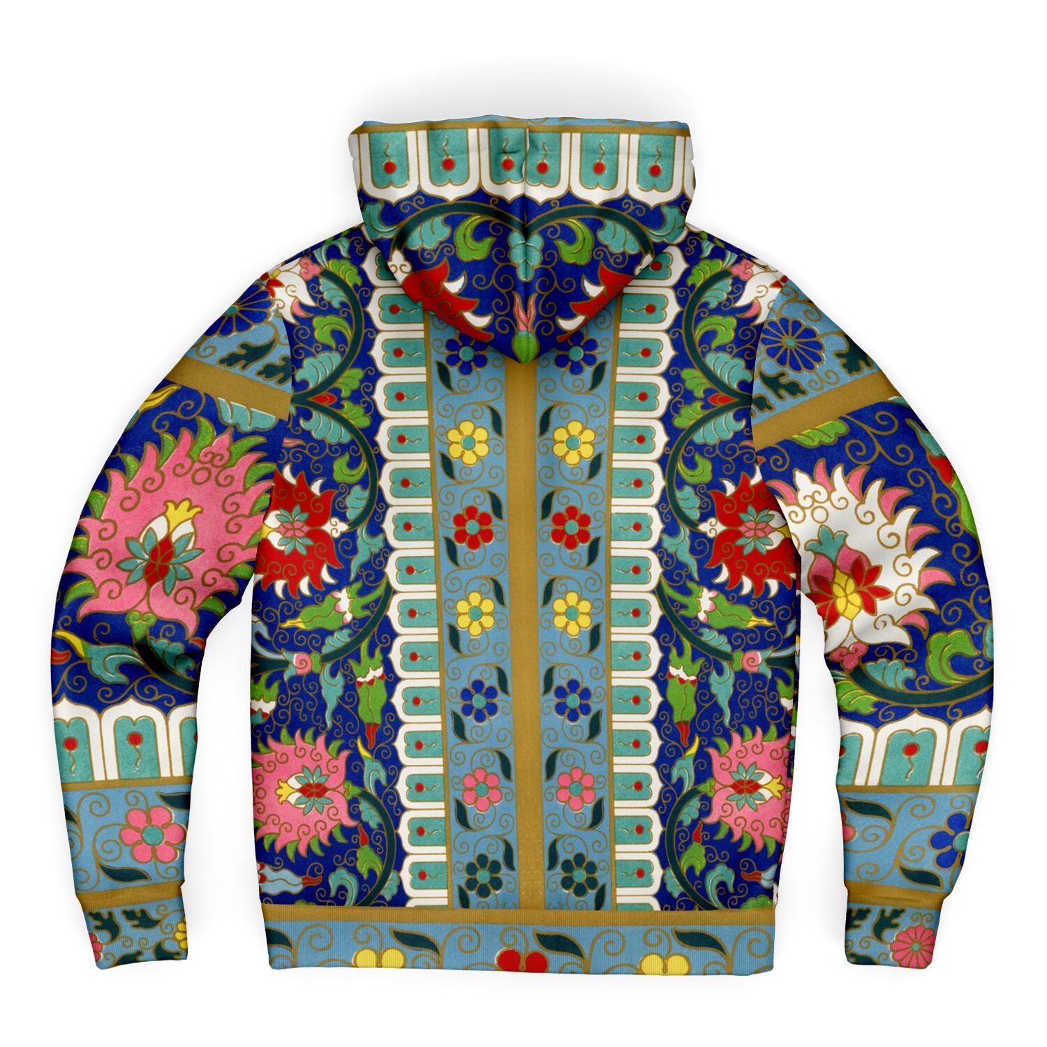 Art Nouveau Microfleece Zip Up Hoodie