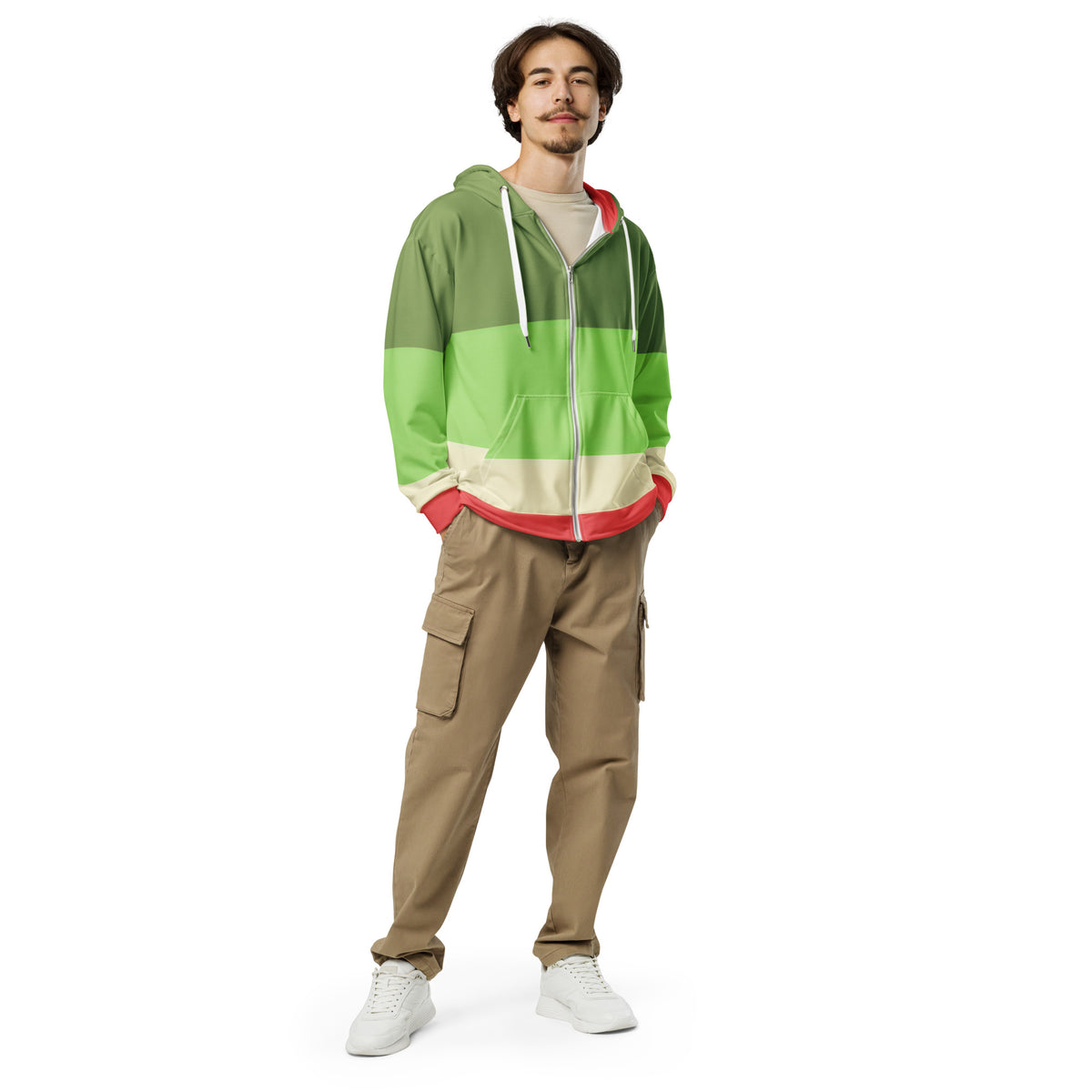 Heavy-weight Zip Hoodie Colour Block