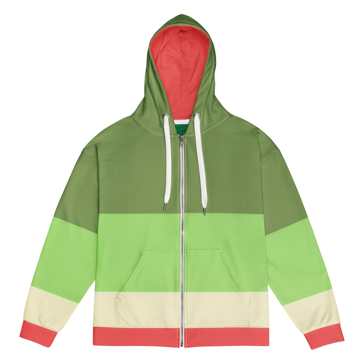 Heavy-weight Zip Hoodie Colour Block