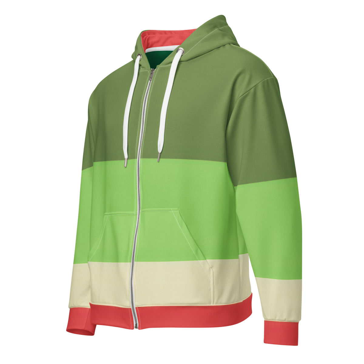 Heavy-weight Zip Hoodie Colour Block
