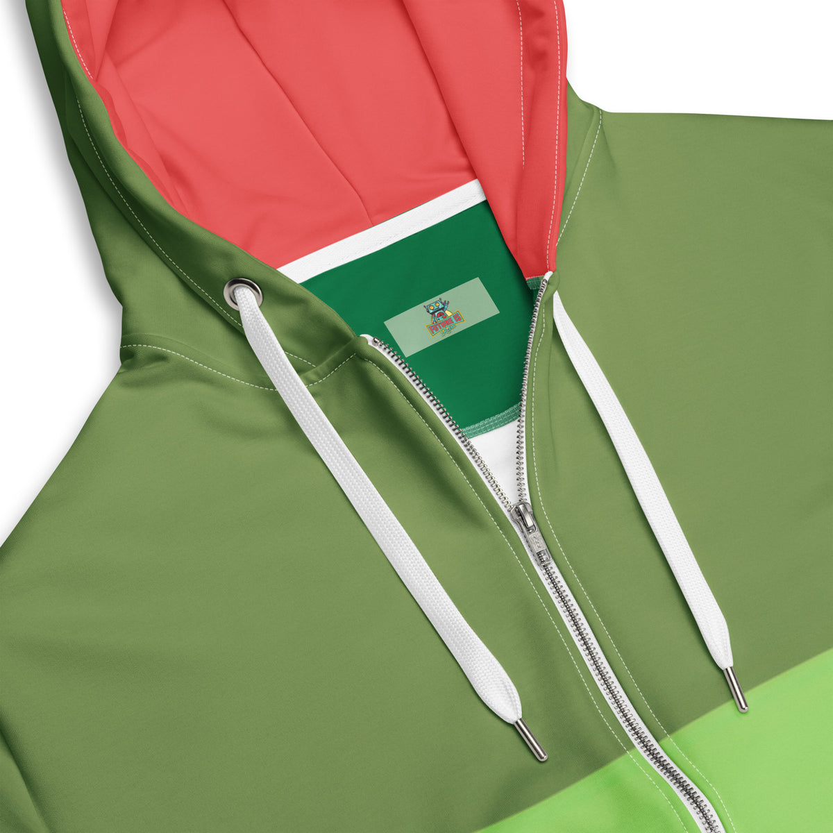 Heavy-weight Zip Hoodie Colour Block