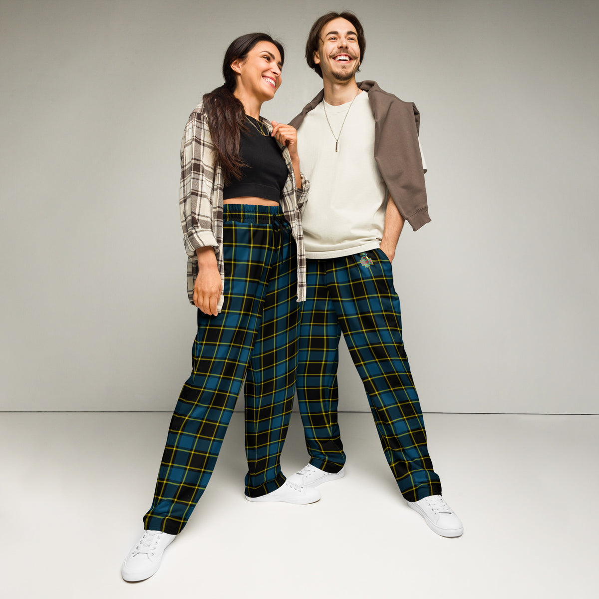 Tartan Wide-leg joggers