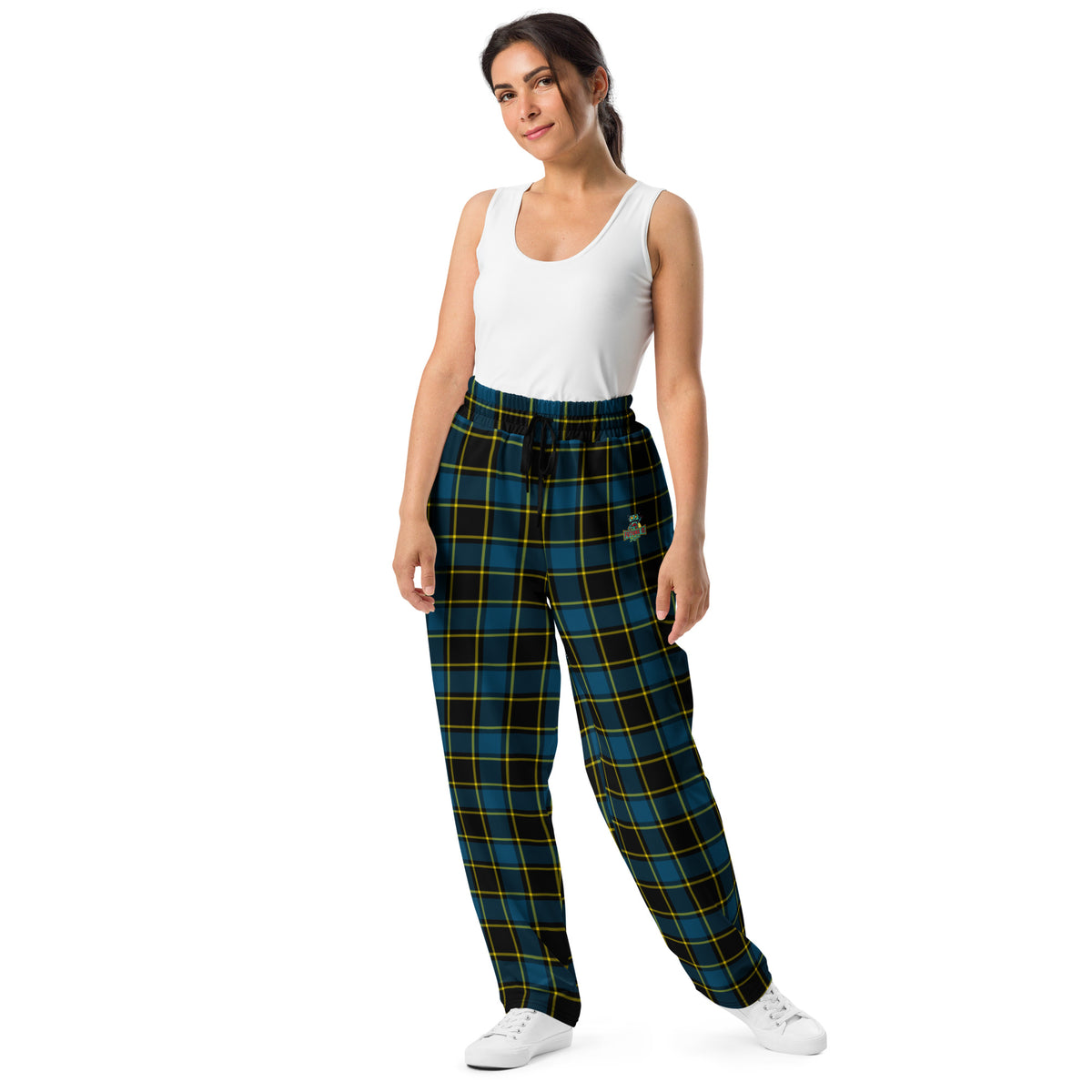 Tartan Wide-leg joggers