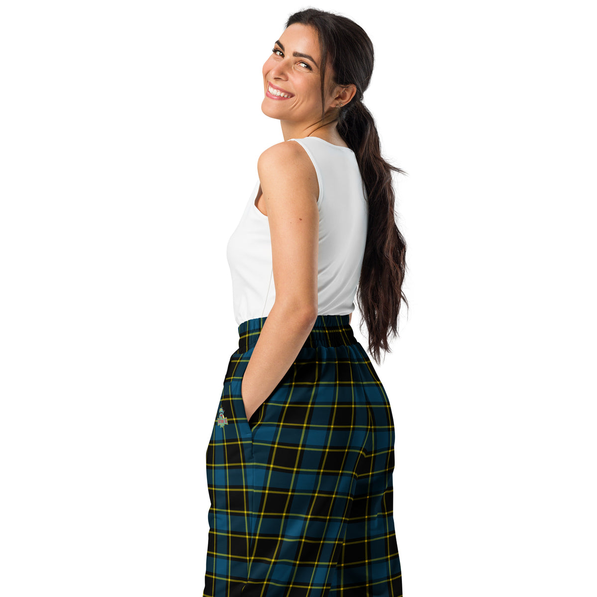 Tartan Wide-leg joggers