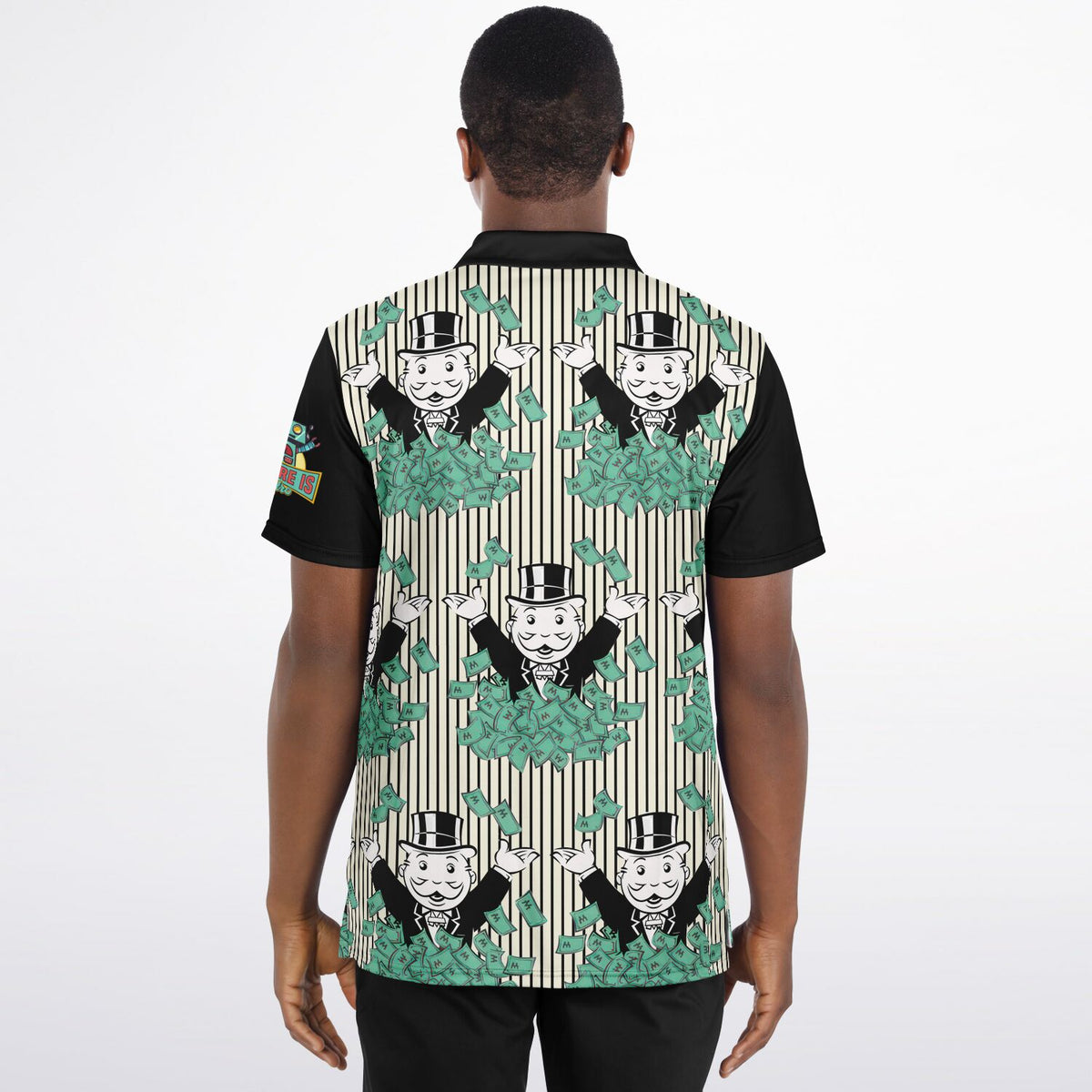 Performance Golf Polo, Dollar Bills, Sweat wicking Custom Polo