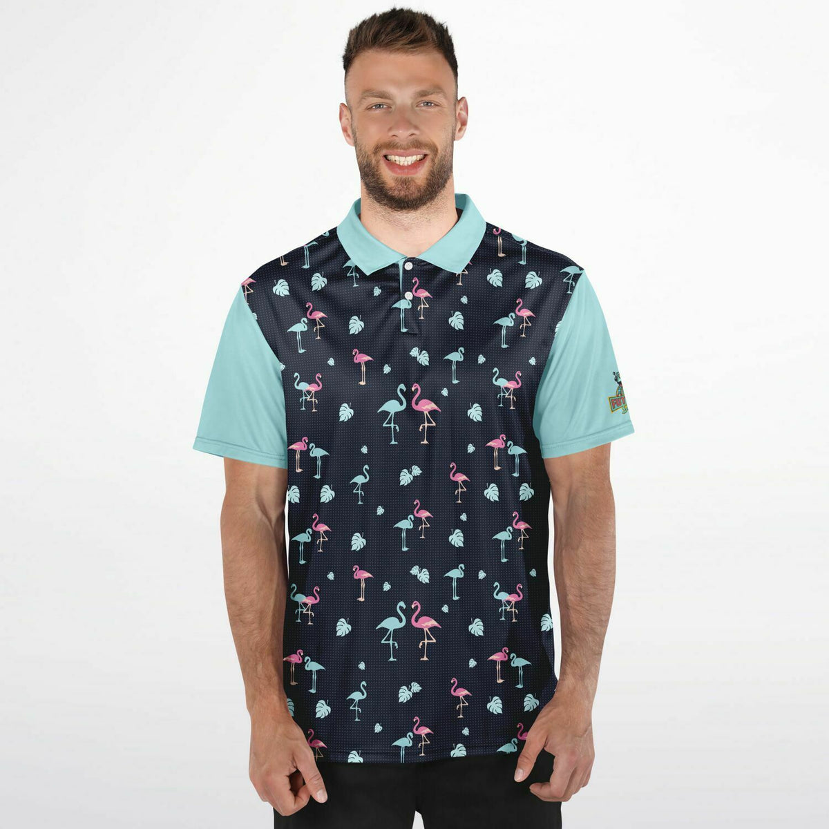 Performance Golf Polo Retro Flamingo
