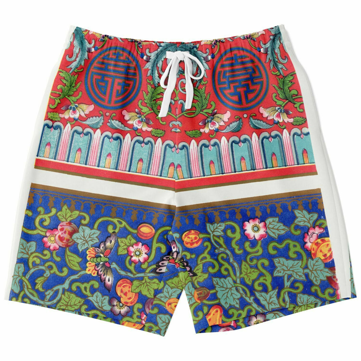 Sportliche lange Shorts im chinesischen Vintage-Stil 