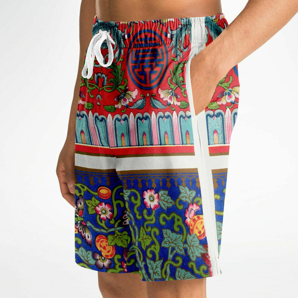 Sportliche lange Shorts im chinesischen Vintage-Stil 