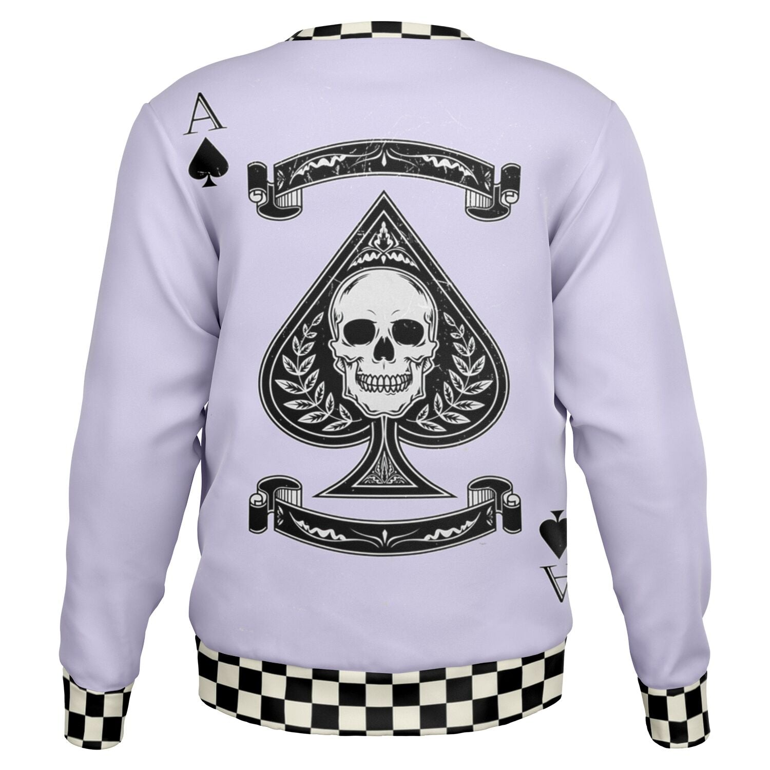 Punk Pastel Perfection: Harajuku-Inspired Ace of Spades Skull Sweatshirt