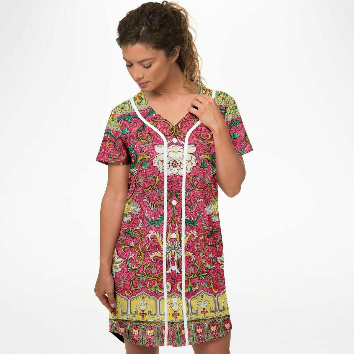 Vintage Art Nouveau Baseball Jersey Dress