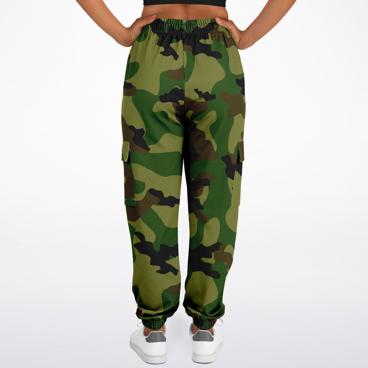 Green Camo Cargo Sweatpants