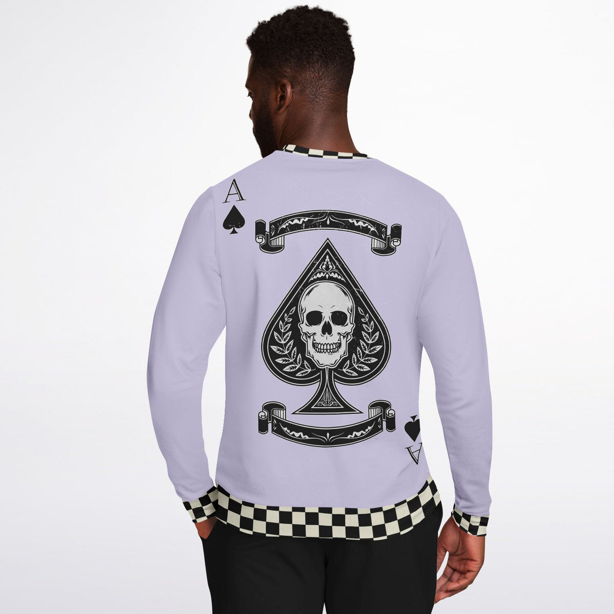 Punk Pastel Perfection: Harajuku-Inspired Ace of Spades Skull Sweatshirt