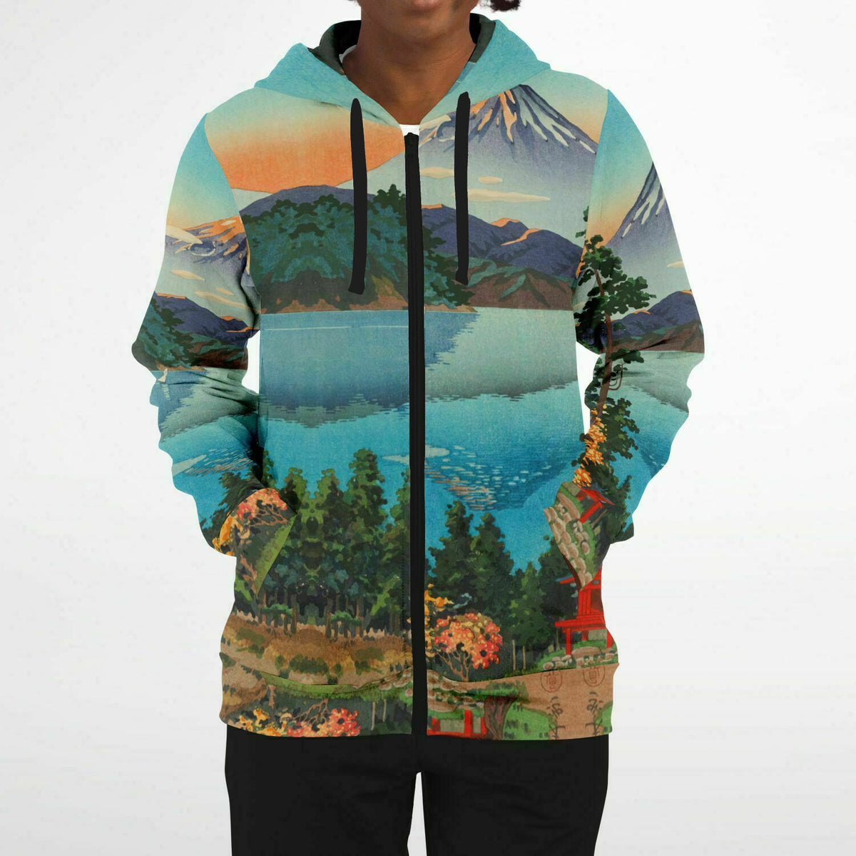 Vintage Art Zip-Up Hoodie - AOP