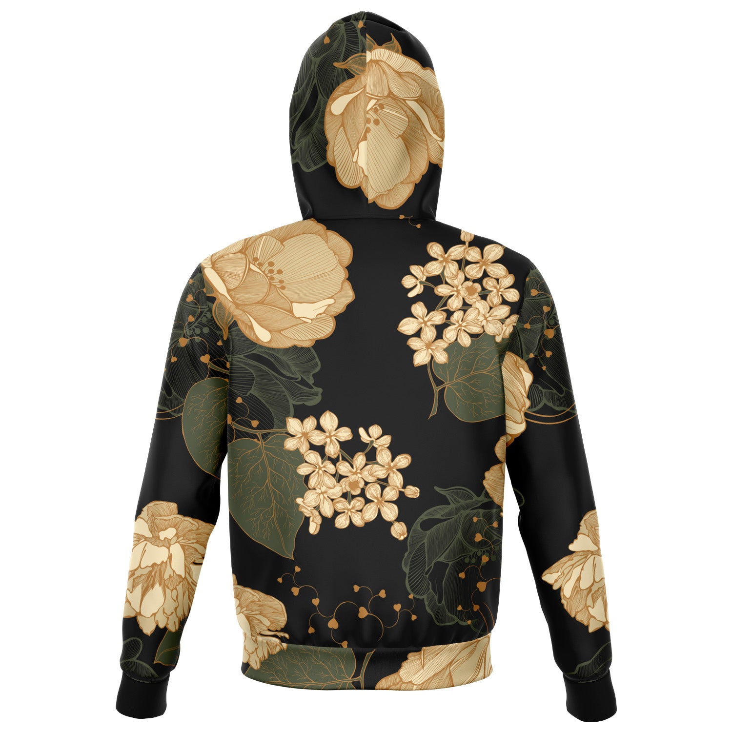 Art Nouveau Smoky Floral Zip Up Hoodie