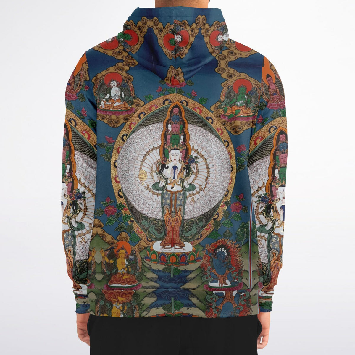 Zip Up Art Hoodie, Spiritual, Festival, Yoga, Meditation Zip Hoodie