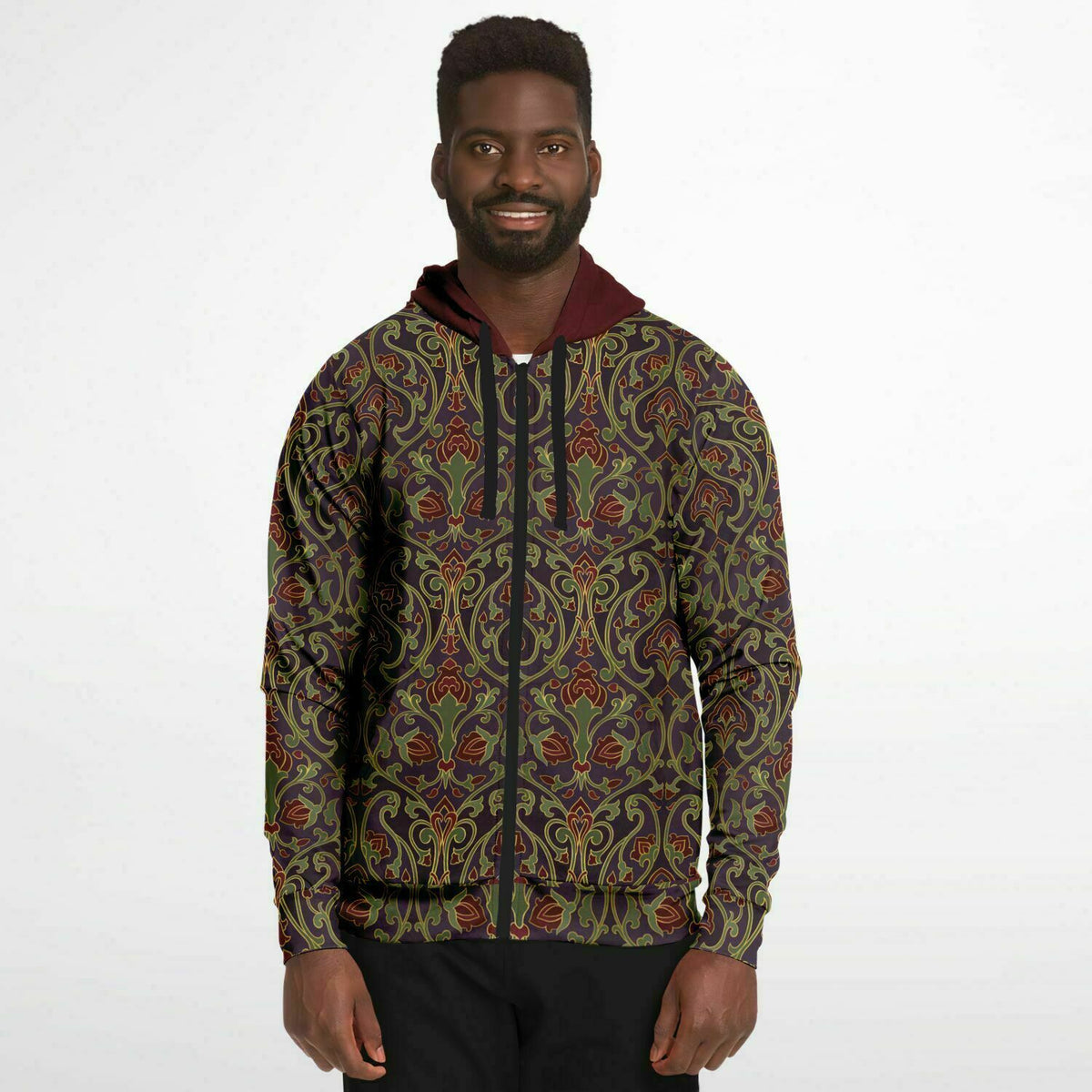 Art Deco Zip-Up Hoodie