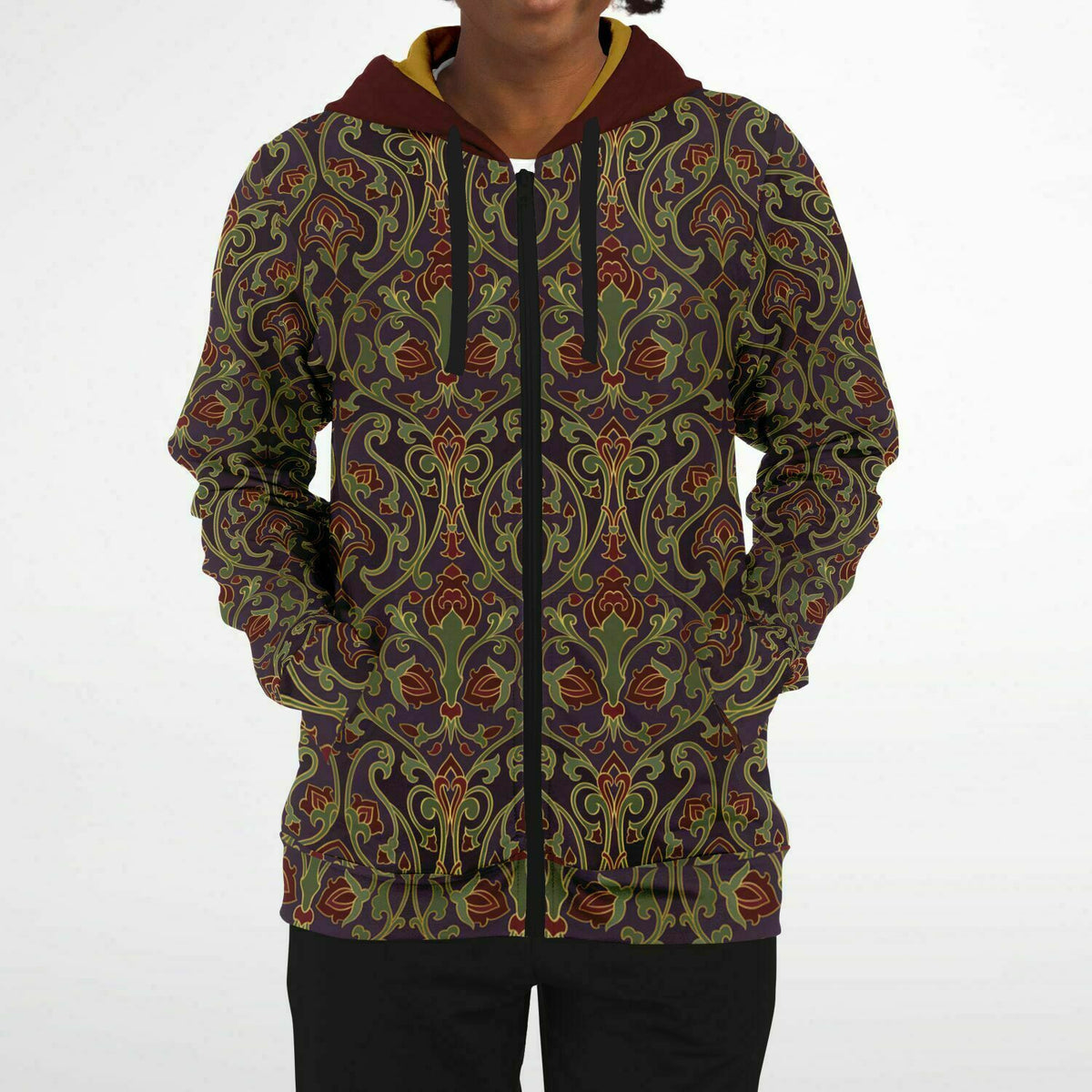 Art Deco Zip-Up Hoodie