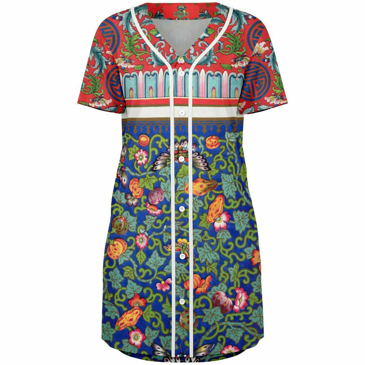 Art Nouveau Baseball Jersey Dress