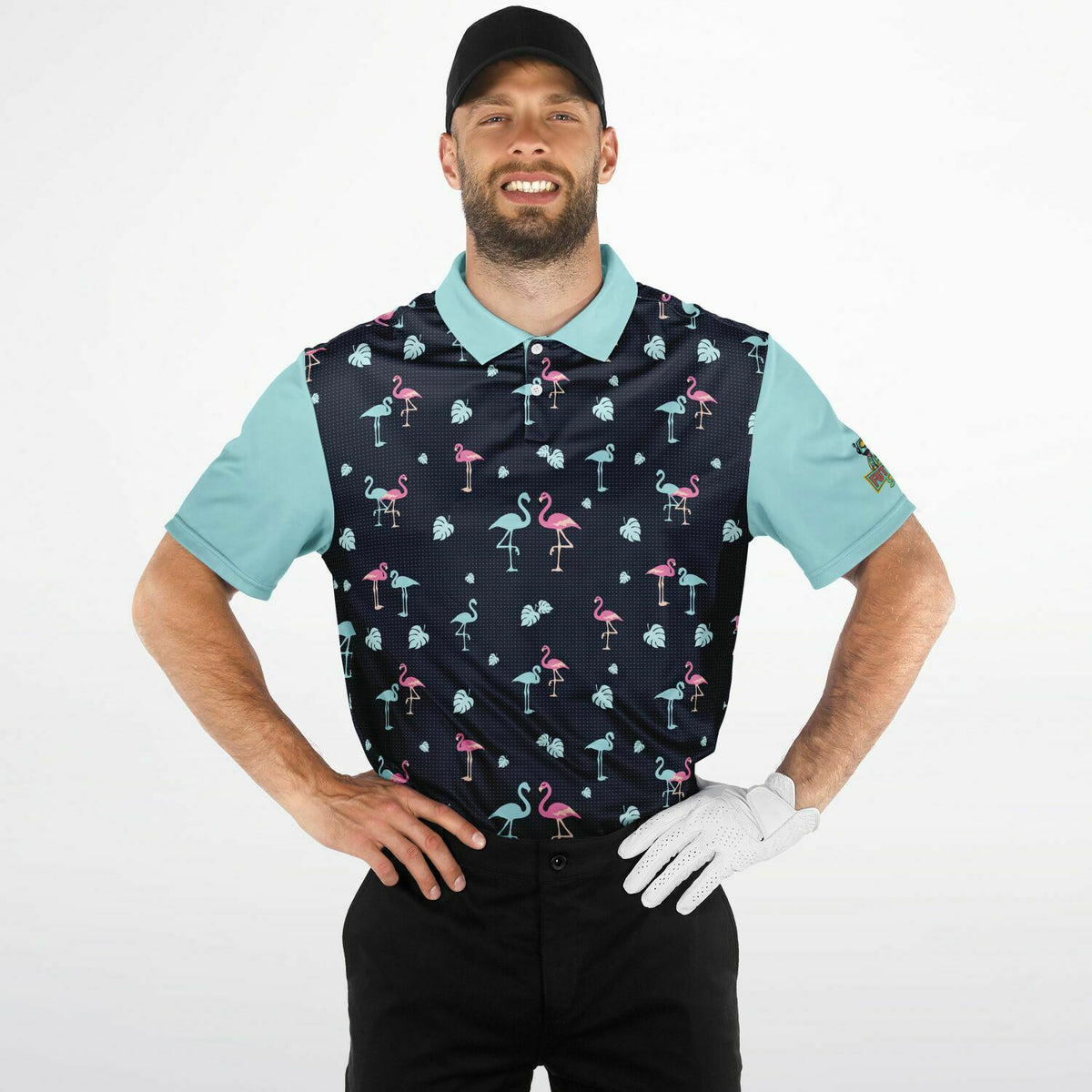 Performance Golf Polo Retro Flamingo
