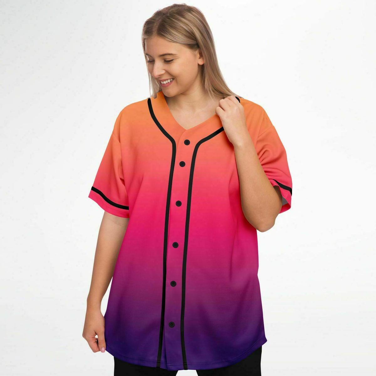 Baseball Jersey - Ombre Midnight Sunset