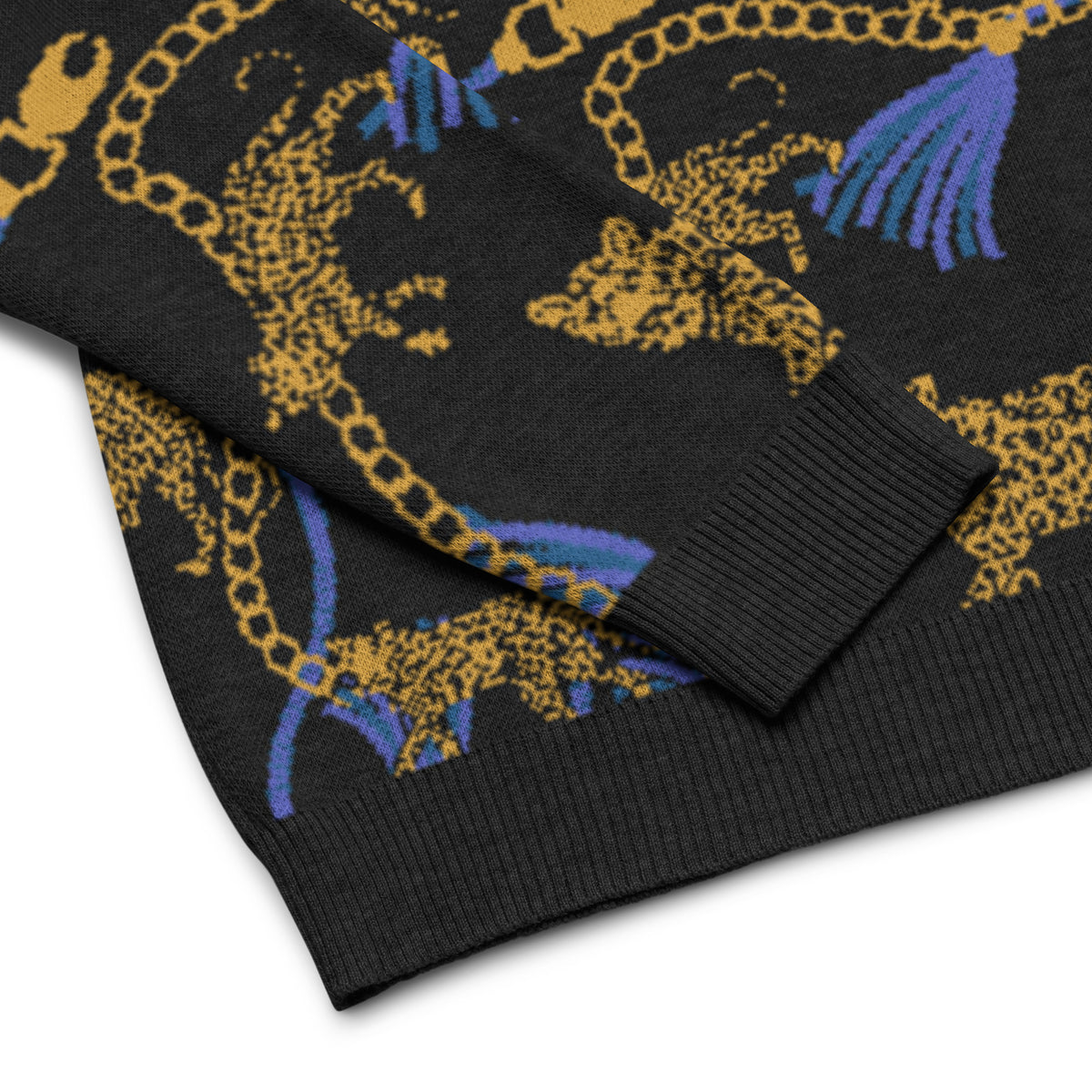 Gold Chain and Leopard Print Sweater