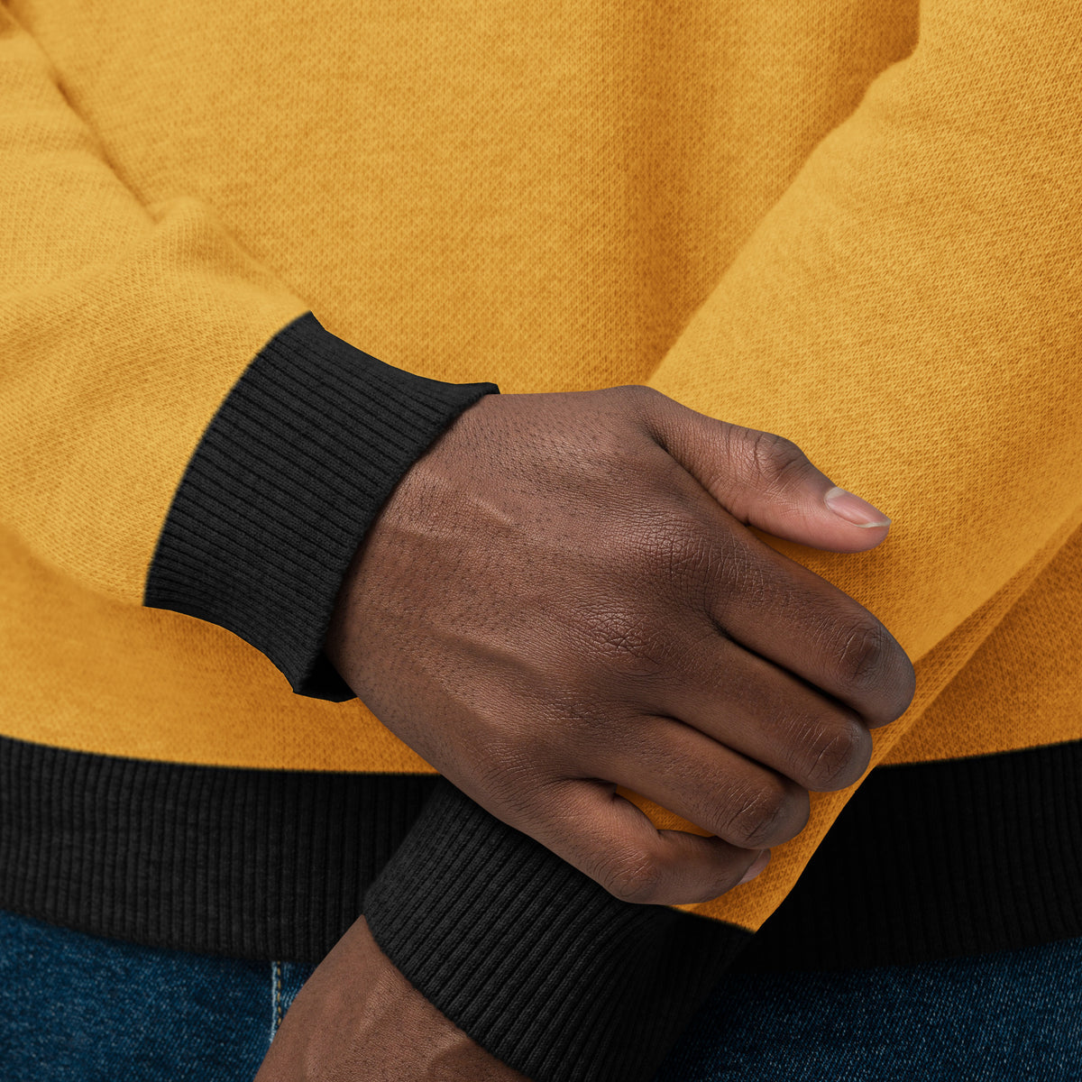 Bird Graphic Knit Sweater – Mustard Yellow Retro Unisex Jumper