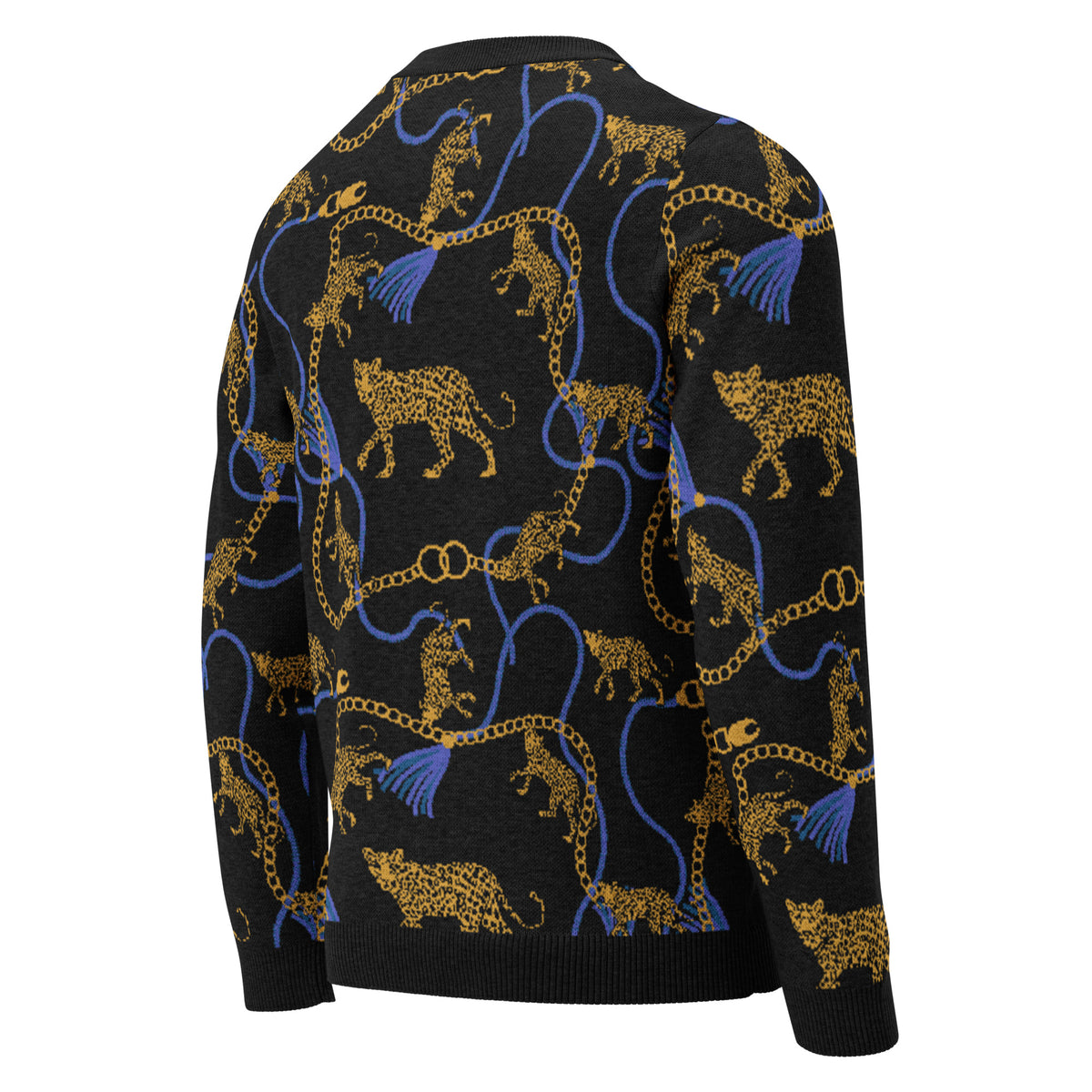 Gold Chain and Leopard Print Sweater