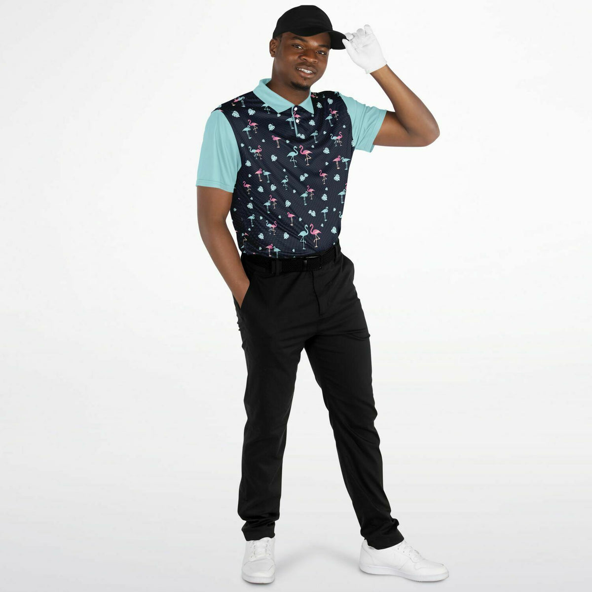 Performance Golf Polo Retro Flamingo