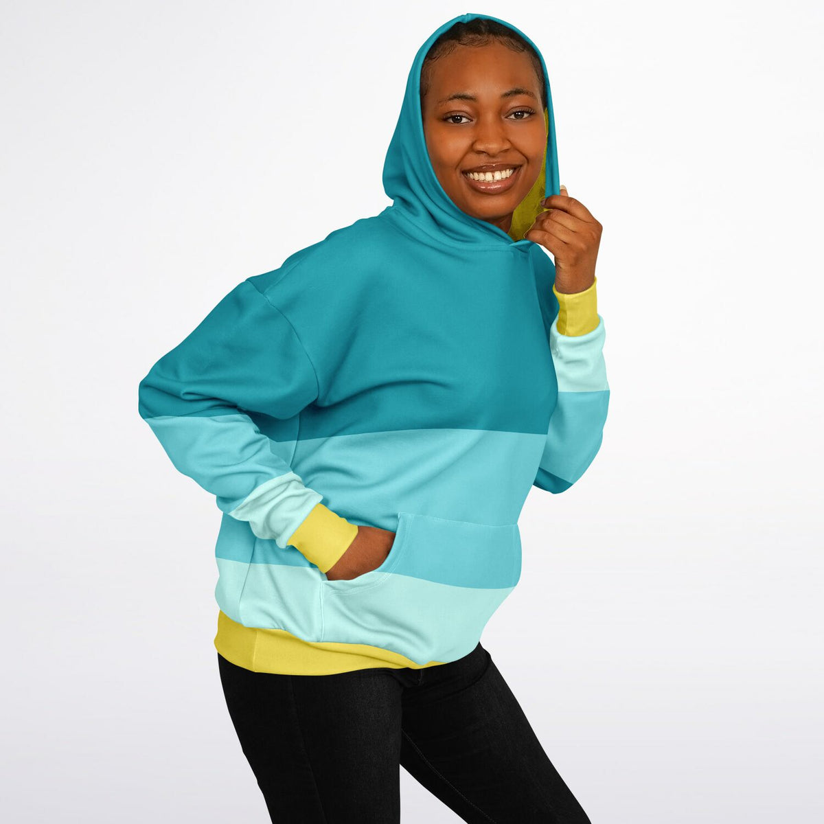 The Beach Color block Heavyweight Oversized Hoodie