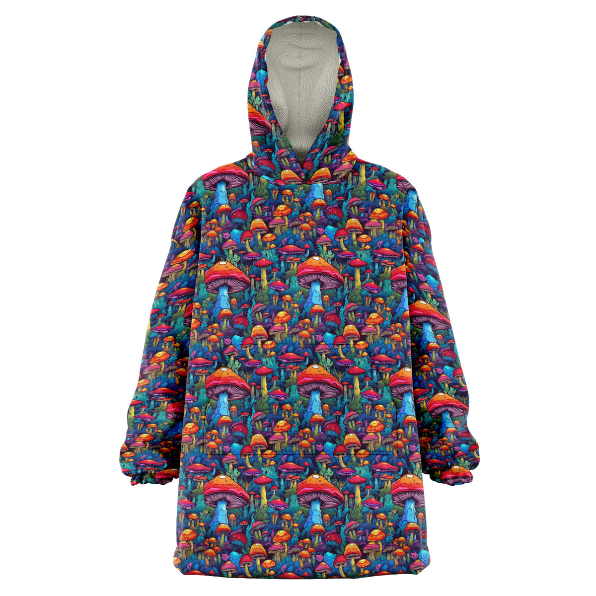 Psychedelische Pilze Snug Festival Microfleece Hoodie 