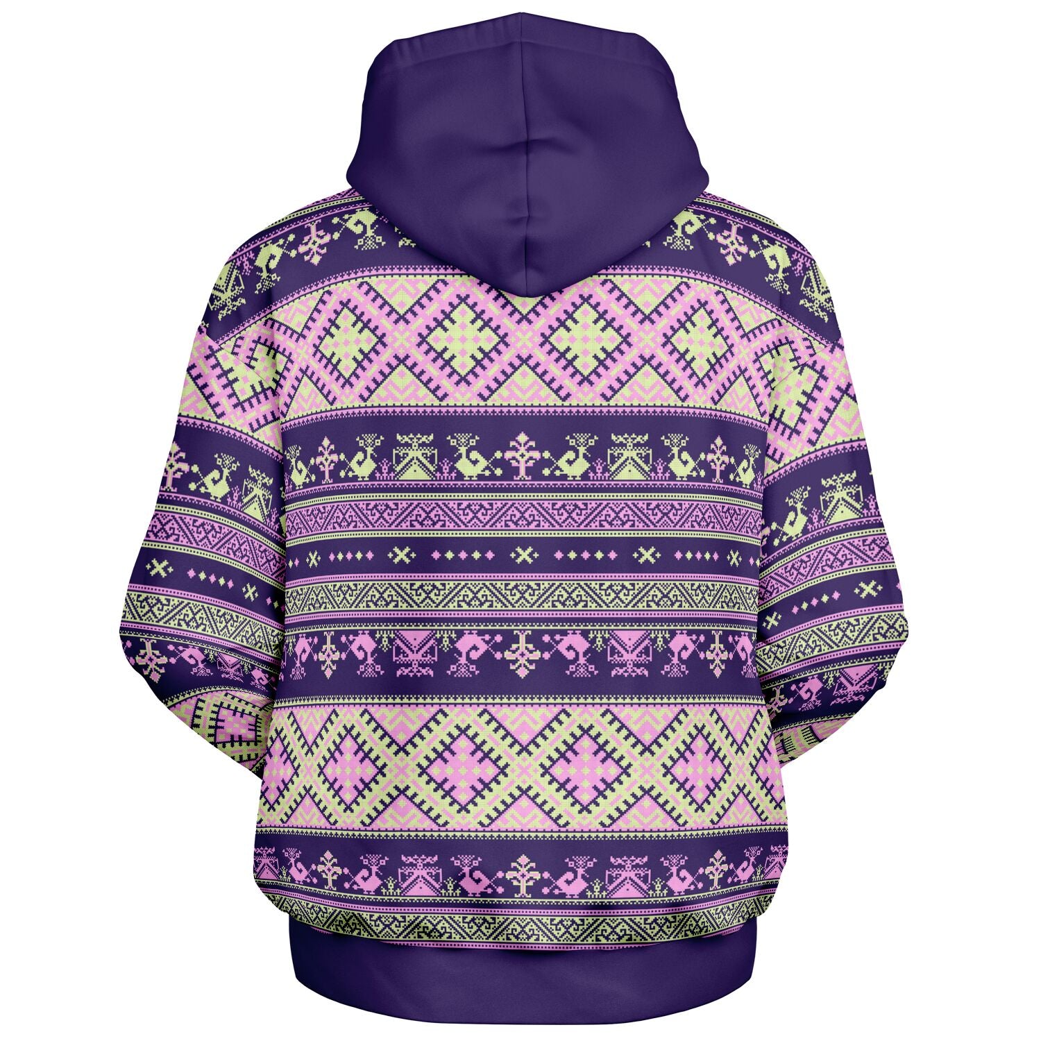 Nordic Print Heavyweight Hoodie - Purple