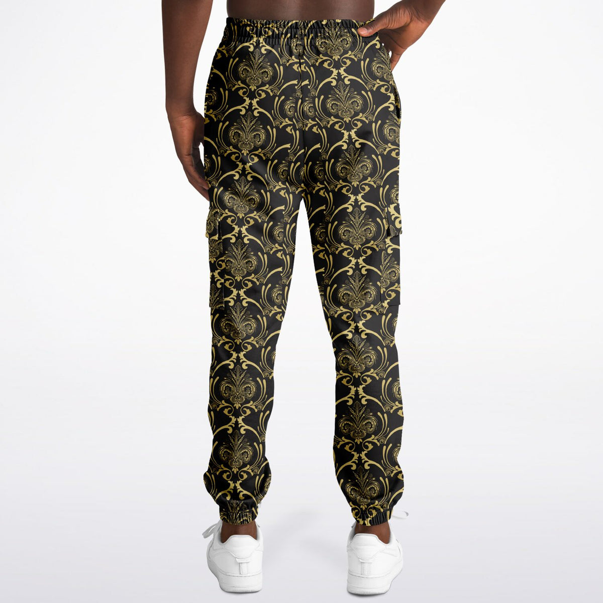 Art Deco Athletic Cargo Sweatpants - AOP