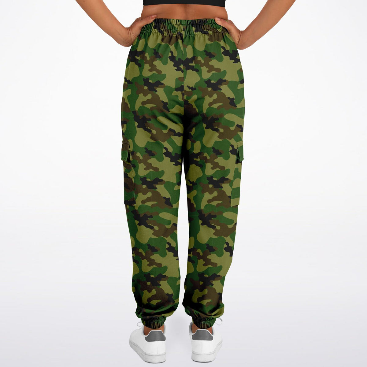 Camo Cargo Sweatpants Poly Cotton