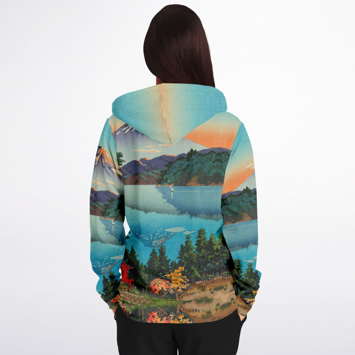 Vintage Art Zip-Up Hoodie - AOP