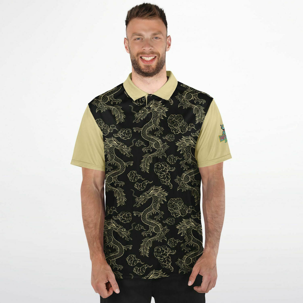 Golden Dragon Performance Golf Polo, Sweat Wicking