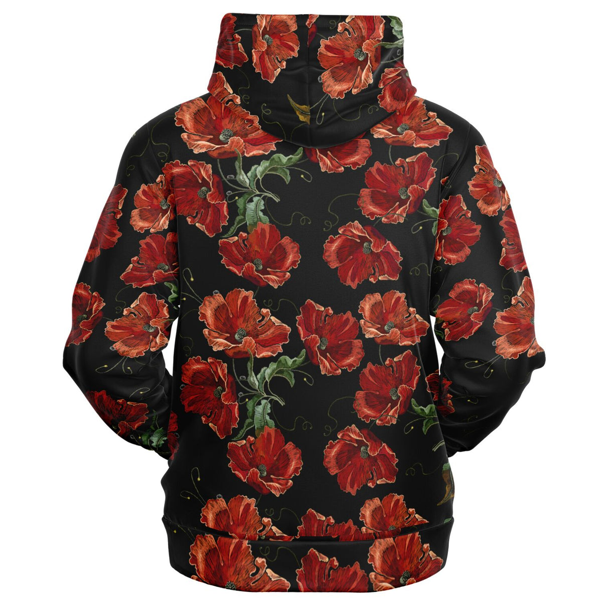 Art Nouveau Roses Zip-Up Hoodie