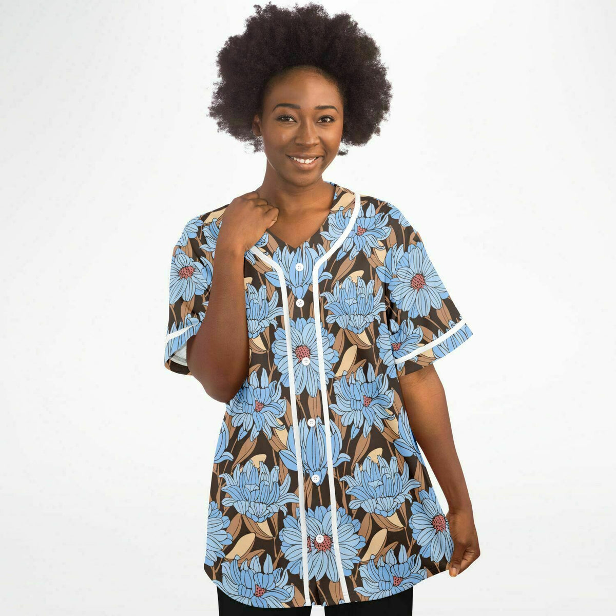 Art Nouveau Floral Baseball Jersey