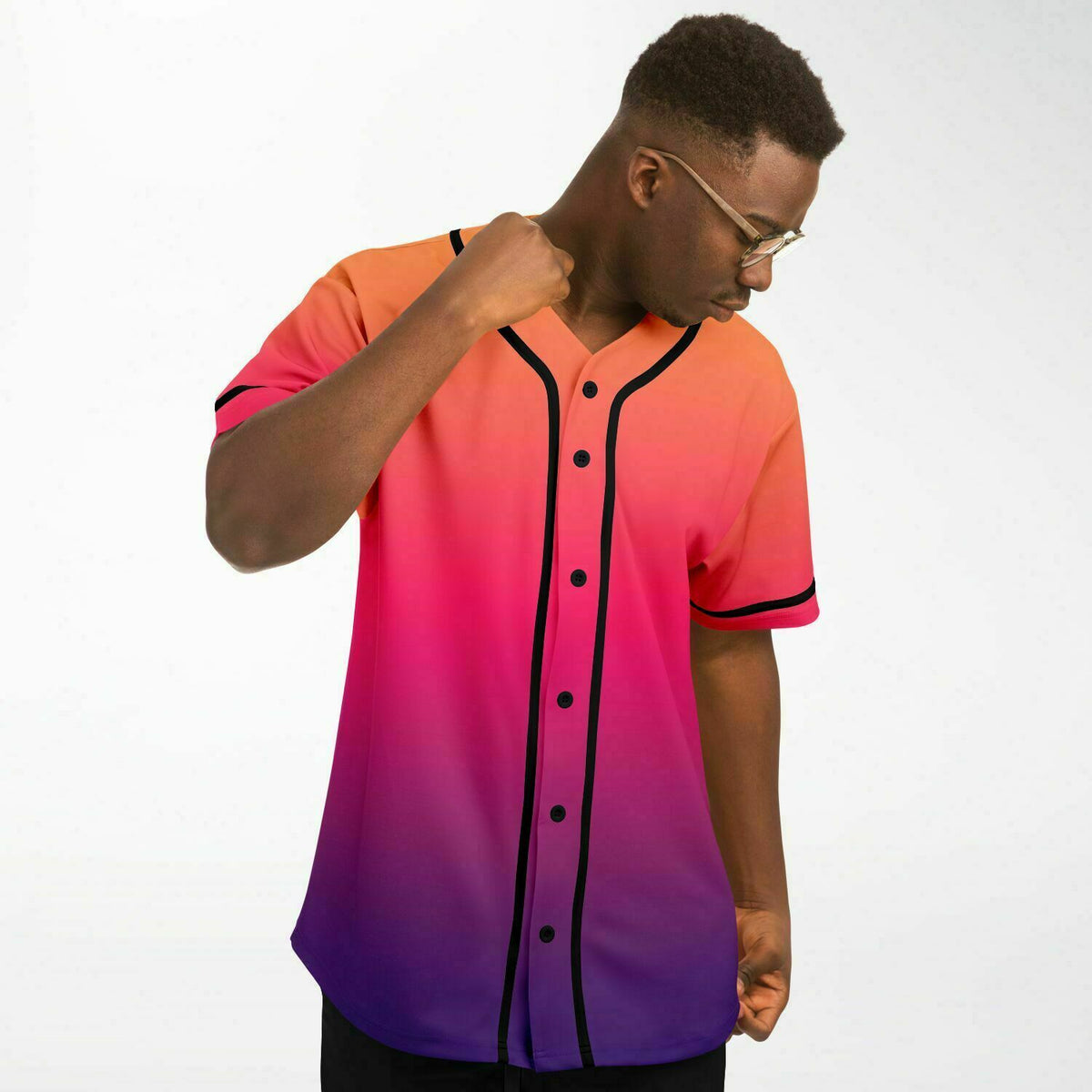 Baseball Jersey - Ombre Midnight Sunset