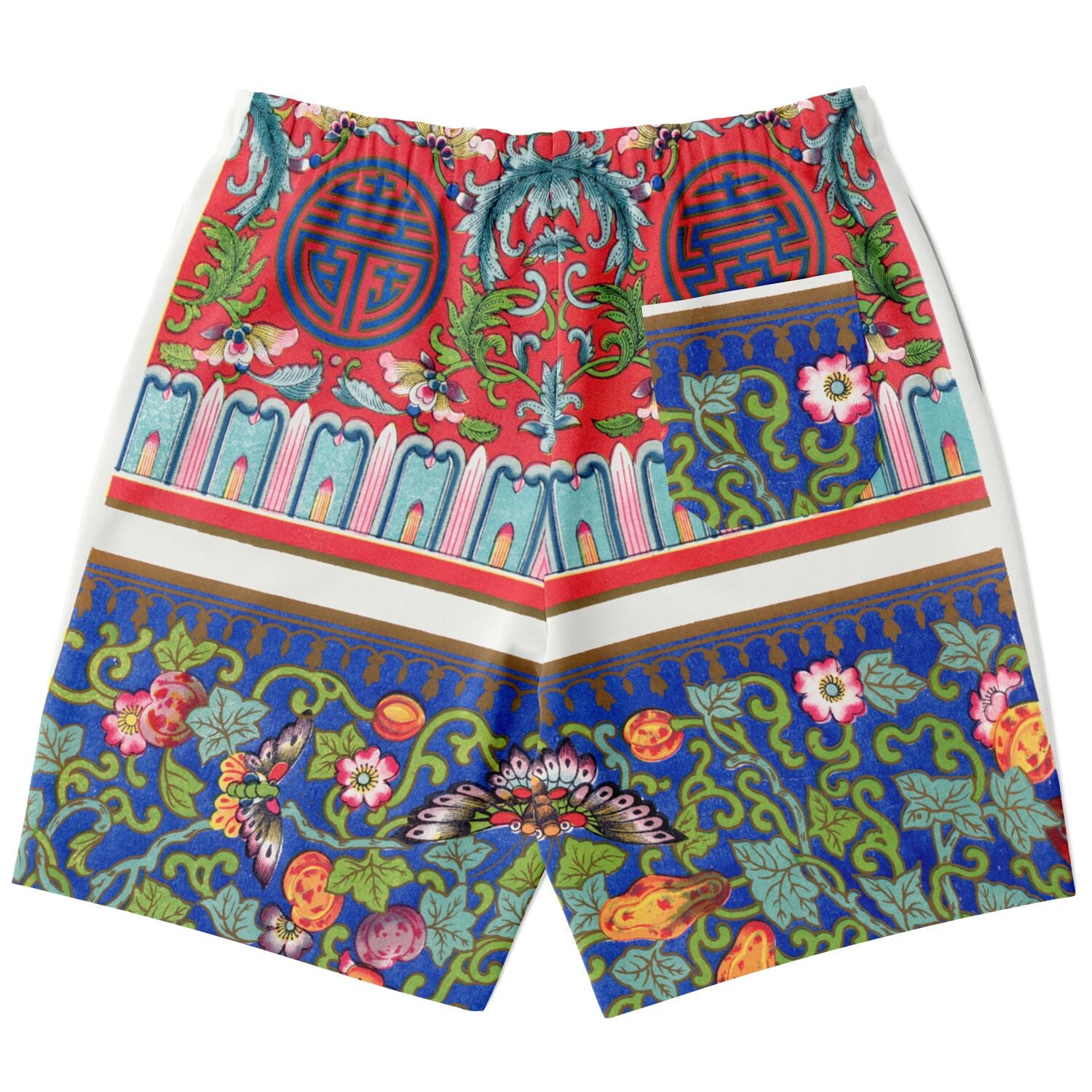 Sportliche lange Shorts im chinesischen Vintage-Stil 